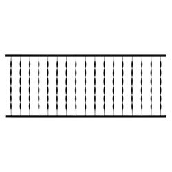 Gilpin Windsor Plus 28 in. H X 1-1/4 in. W X 72 in. L Steel Railing
