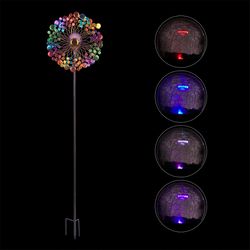 Alpine Multicolored Metal 60 in. H Solar Windmill Stake