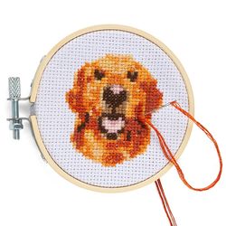 Kikkerland Dog Cross Embroidery Kit 1 pk