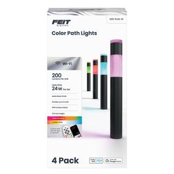 Feit Black Plug In/Remote 6 W LED Pathway Light 4 pk