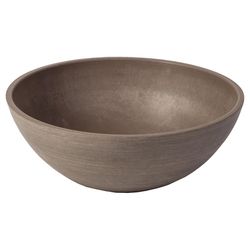 Algreen 3.75 in. H X 10 in. W X 10 in. D Plastic Spun Bowl Planter Taupe