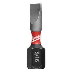 Milwaukee Shockwave Slotted 3/16 in. X 1 in. L Insert Bit Steel 2 pc