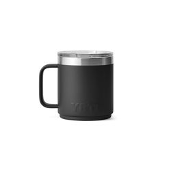 YETI Rambler 10 oz Black BPA Free Ceramic Lined Stackable Mug with MagSlider Lid