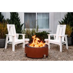 Breeo X Series White Poly Lumber Frame Adirondack Chair
