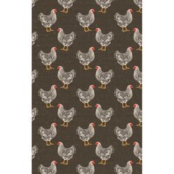 Geometry Multicolor Polyester Hen House Kitchen Towel 1 pk