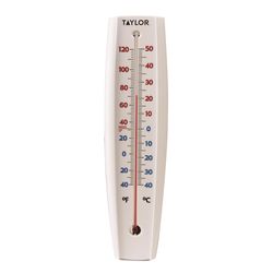 Taylor Jumbo Size Tube Thermometer Plastic White 14.57 in.