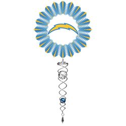 Spinfinity Designs Stainless Steel 14 in. Los Angeles Chargers Wind Spinner Mini Set