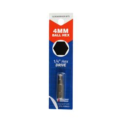 Best Way Tools Ball Hex 4 mm X 1 in. L Insert Bit Carbon Steel 1 pc