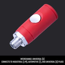 CRAFTSMAN Aluminum Push-Button Universal Coupler 1/4 in. Male 1 pc