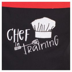 Mu Kitchen Chef In Training 1 pocket Multicolored Cotton Stripes/Solid Apron and Mitt Set