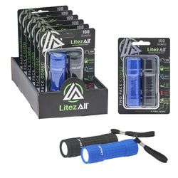 LitezAll 100 lm Black/Blue LED Pocket Light
