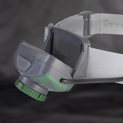 Police Security 550 lm Gray/Green LED Rechargeable Head Lamp AAA Battery