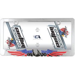 Custom Accessories Multicolored Metal Eagle License Plate Frame