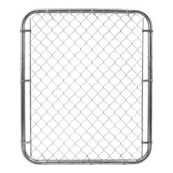 YardGard 48 in. H 12 Ga. Galvanized Silver Metal Chain Link Fence Gate