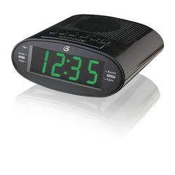 GPX 6.06 in. Black AM/FM Clock Radio Digital Plug-In