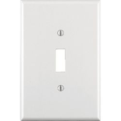 Leviton White 1 gang Thermoset Plastic Toggle Wall Plate 1 pk