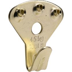 HILLMAN Brass-Plated Gold Professional Picture Hanging Set 10 lb 2 pk