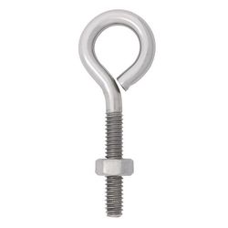 Hampton 1/4 in. X 2-5/8 in. L Stainless Stainless Steel Eyebolt Nut Included