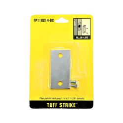 Tuff Strike Brushed Chrome Silver Steel Door Filler Plate 1 pk
