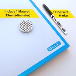 Bazic Products 14 in. H X 14 in. W Screw-Mounted Magnetic Dry Erase Board