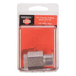 Apache Steel 1/2 in. D X 3/8 in. D Hydraulic Adapter 1 pk