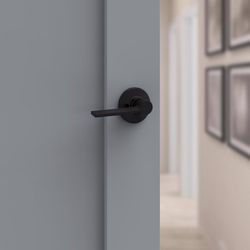 Kwikset Ladera Matte Black Half-Dummy Lever