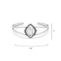 Montana Silversmiths Women's Blank Slate Cuff White Bracelet One Size Fits Most