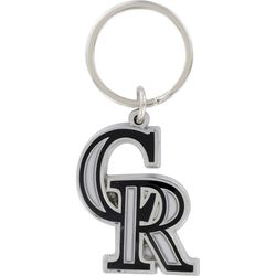 HILLMAN MLB Tempered Steel Silver Split Ring Keychain