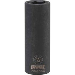 DeWalt 3/4 in. X 1/2 in. drive SAE 6 Point Deep Impact Socket 1 pc