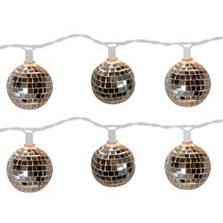 Brite Star Incandescent Disco Ball String Light Set White 10 lights