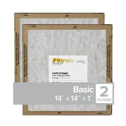 Filtrete 14 in. W X 14 in. H X 1 in. Synthetic 2 MERV Flat Panel Filter 2 pk