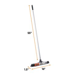 Superio Brand 16 in. W Stiff Rubber Broom