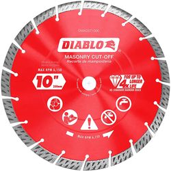 Diablo 10 in. D X 1 in. X .102 in. thick Diamond Turbo Rim Masonry Cut-Off Disc 1 pk