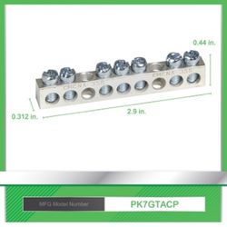 Square D 100/200 amps 120/240 V 1 space 12 circuits Surface Mount Ground Bar Kit
