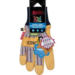 Kinco Unisex Outdoor Knit Wrist Work Gloves Gray Youth 1 pair