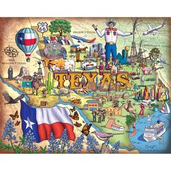 Boardwalk Iconic Places Big Texas Jigsaw Puzzle Multicolored 500 pc