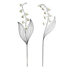 Alpine Multicolored Metal 58 in. H X 12 in. L X 1 in. W Flower Outdoor Garden Stake