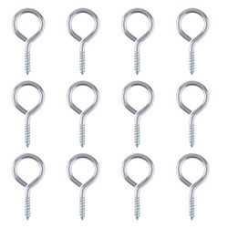 Ace 3/32 in. D X 1-1/16 in. L Zinc-Plated Steel Screw Eye 8 lb. cap. 12 pk