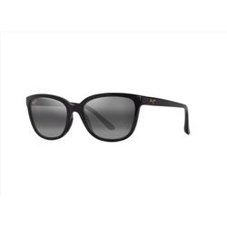 Maui Jim Honi Sunglasses Women's Shiny Black Frame Neutral Gray Lens Polarized