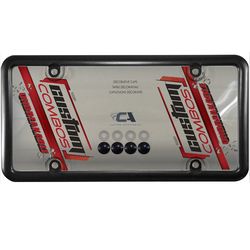 Custom Accessories Black Metal License Plate Frame/Cover