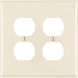 Leviton Midway Almond 2 gang Nylon Duplex Wall Plate 1 pk