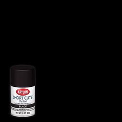 Krylon Short Cuts Flat Black Spray Paint 3 oz