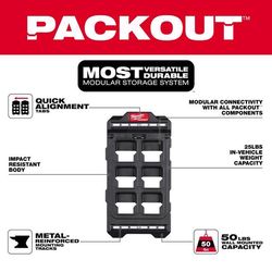 Milwaukee Packout 10.25 in. W X 20 in. H Compact Compact Wall Mounted Plate Polypropene 6 compartmen