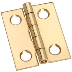 National Hardware 13/16 in. W X 1 in. L Brass Cabinet Hinge 4 pk