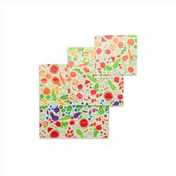 Bee's Wrap 1 each Multi Colored Pattern, Rainbow Food Wrap 3 pk