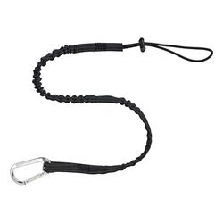 Ergodyne Squids Aluminum/Nylon Carabiner Lanyard 42 in. L Black