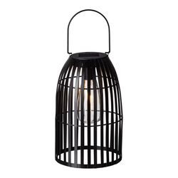 Glitzhome 8 lm Black LED Solar Lantern