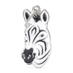 MyFamily Wild Black/White Zebra Metal Dog Pet Tags Medium
