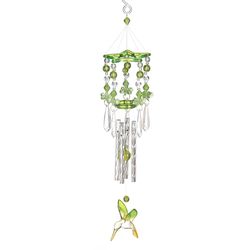 Songbird Valley Green Plastic 13 in. Hummingbird Harmony Wind Chime