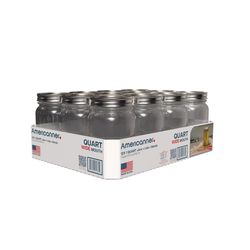 Americanner Wide Mouth Canning Jar 1 qt 12 pk